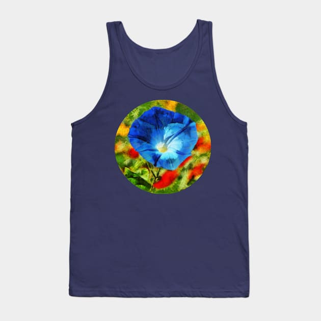 Heavenly Blue Morning Glory Flower to Brighten Your Mood Tank Top by scotch